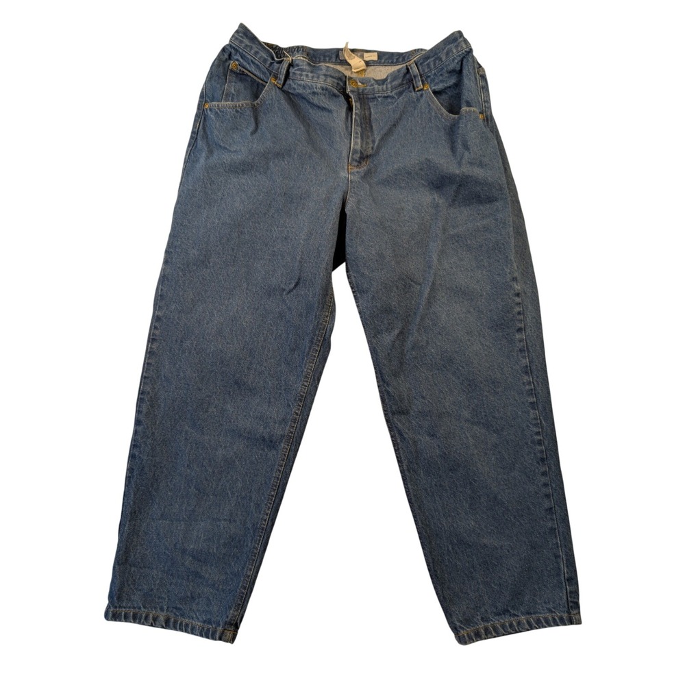 Liz Claiborne Woman Petite 20 Blue Jeans Classic Fit High Rise Cotton Denim